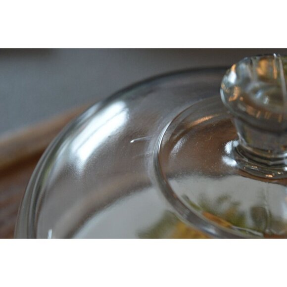 Vintage Mid Century 70s Goodwood Octagon Cheese Tray With Glass Cloche Cottageco - Picture 8 of 11